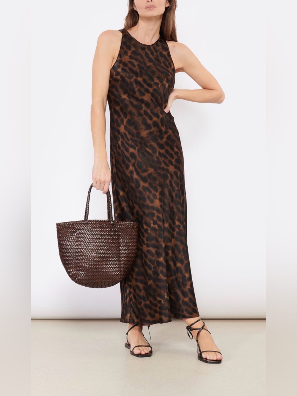 RAILS - Brown & Black Animal-Print Maxi Dress